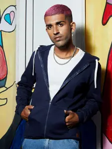 Campus Sutra Hooded Cotton Sweatshirt