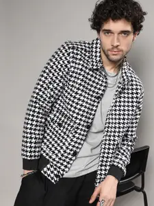 Campus Sutra Checked Windcheater Outdoor Biker Jacket