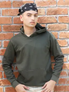 Campus Sutra Hooded Cotton Pullover