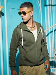 Campus Sutra Hooded Cotton Sweatshirt