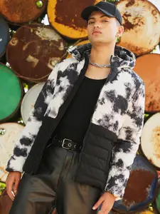 Campus Sutra Tie and Dye Windcheater Outdoor Puffer Jacket