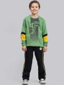 Monte Carlo Boys Graphic Printed Round Neck Tracksuits