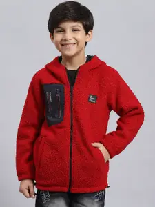 Monte Carlo Boys Hooded Lightweight Cotton Open Front Jacket