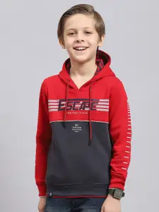 Monte Carlo Boys Typography Printed Hooded Pullover