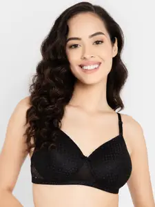 Clovia Lace Printed Non-Wired Lightly Padded Everyday Bra With All Day Comfort