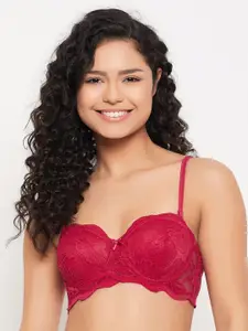 Clovia Full Coverage Underwired Lightly Padded Balconette Bra With All Day Comfort