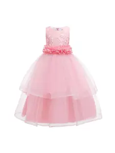 StyleCast Pink & almond blossom Ruffled Maxi Dress