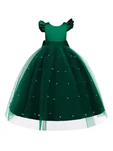 StyleCast Green & dark green Embellished Layered Maxi Dress