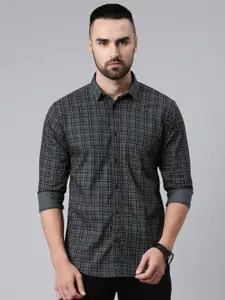 Majestic Man Men Comfort Slim Fit Checked Pure Cotton Casual Shirt