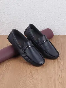 Mochi Men Textured Leather Driving Shoes