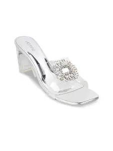 Metro Embellished Open Block Heels