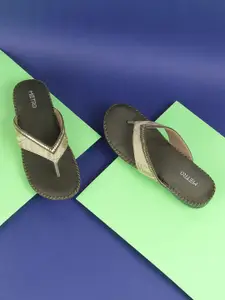 Metro Embellished Open Toe Flats