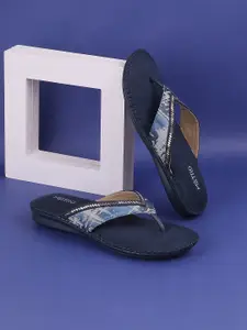 Metro Printed Open Toe Flats