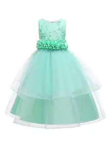 StyleCast Girls Green Embellished Gown Dress