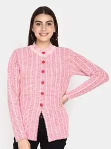 V-Mart Self Design Cotton Cardigan Sweater
