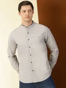 Thomas Scott Band Collar Classic Slim Fit Cotton Casual Shirt