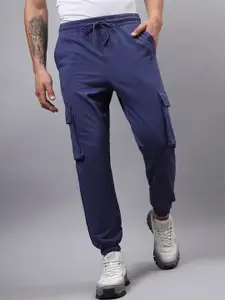 Bewakoof Men Mid-Rise Relaxed Fit Cotton Joggers