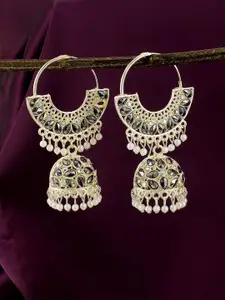 PRIVIU Artificial Stones and Beads Dome Shaped Jhumkas