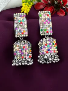 PRIVIU Oxidised Dome Shaped Jhumkas