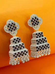 PRIVIU Stone-Studded Classic Jhumkas