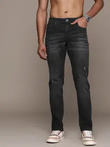 The Roadster Lifestyle Co. Men Slim Fit Low Distress Light Fade Stretchable Jeans