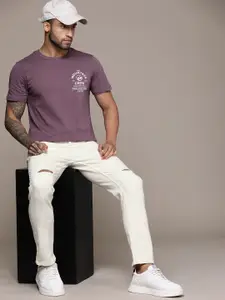The Roadster Lifestyle Co. Men Slim Fit Slash Knee Stretchable Jeans