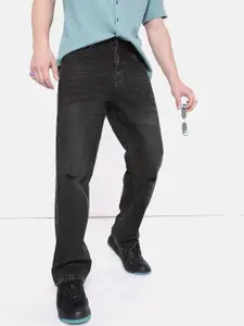 The Roadster Lifestyle Co. Pure Cotton Men Straight Fit Slash Knee Light Fade Jeans