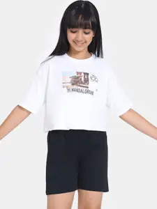 Zivame Girls The Mandalorian Printed T-shirt With Shorts