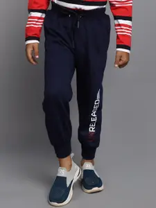 V-Mart Boys Typography Printed Mid Rise Joggers
