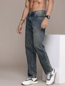 The Roadster Life Co. Men Pure Cotton Relaxed Fit Heavy Fade Jeans