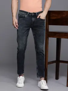 Louis Philippe Jeans Men Smart Skinny Fit Mid-Rise Heavy Fade Stretchable Jeans