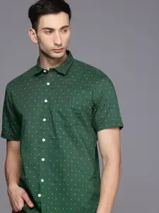 Louis Philippe Jeans Slim Fit Micro Ditsy Printed Pure Cotton Casual Shirt