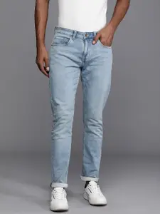 Louis Philippe Jeans Men Tapered Fit Low-Rise Heavy Fade Stretchable Jeans