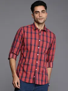 Louis Philippe Jeans Slim Fit Checked Pure Cotton Casual Shirt