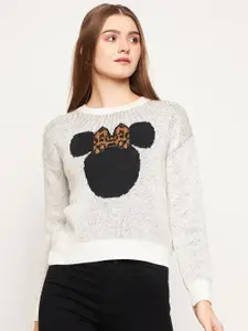 Madame Ribbed Round Neck Acrylic Pullover