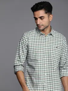 Louis Philippe Jeans Slim Fit Checked Pure Cotton Casual Shirt