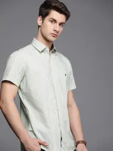 Louis Philippe Sport Pure Cotton Slim Fit Striped Casual Shirt