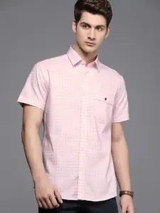 Louis Philippe Sport Pure Cotton Slim Fit Gingham Checked Casual Shirt