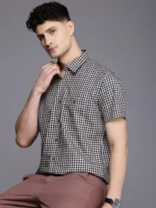 Louis Philippe Sport Slim Fit Gingham Checked Pure Cotton Casual Shirt