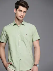 Louis Philippe Sport Self Design Slim Fit Pure Cotton Casual Shirt