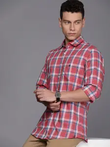 Louis Philippe Sport Tartan Checked Slim Fit Opaque Pure Cotton Casual Shirt