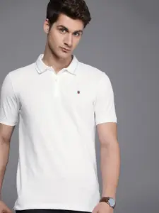 Louis Philippe Sport Solid Polo Collar Pure Cotton Slim Fit T-shirt
