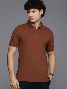 Louis Philippe Sport Solid Polo Collar Slim Fit T-shirt