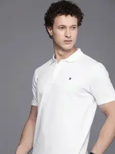 Louis Philippe Sport Solid Polo Collar Slim Fit T-shirt