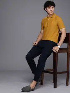 Louis Philippe Sport Solid Polo Collar Pure Cotton Slim Fit T-shirt