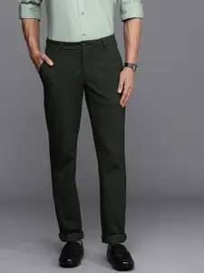 Louis Philippe Sport Men Textured Tapered Fit Trousers
