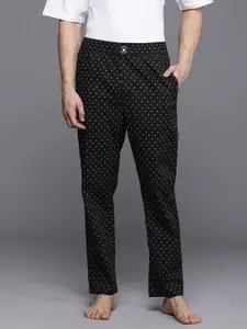 Louis Philippe ATHPLAY Men Brand Logo Print Slim Fit Mid-Rise Lounge Pants
