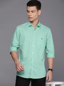 Louis Philippe Sport Pure Cotton Slim Fit Checked Casual Shirt