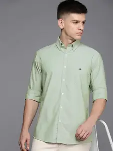 Louis Philippe Sport Solid Slim Fit Pure Cotton Casual Shirt