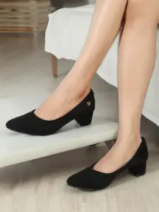 ELLE Pointed Toe Work Block Pumps